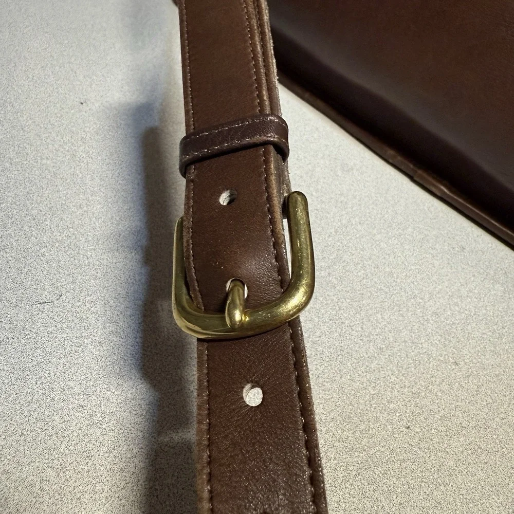 Vintage Coach Monroe‎ Glovetanned Leather Briefcase Crossbody Mahogany 312 - Picture 5 of 16